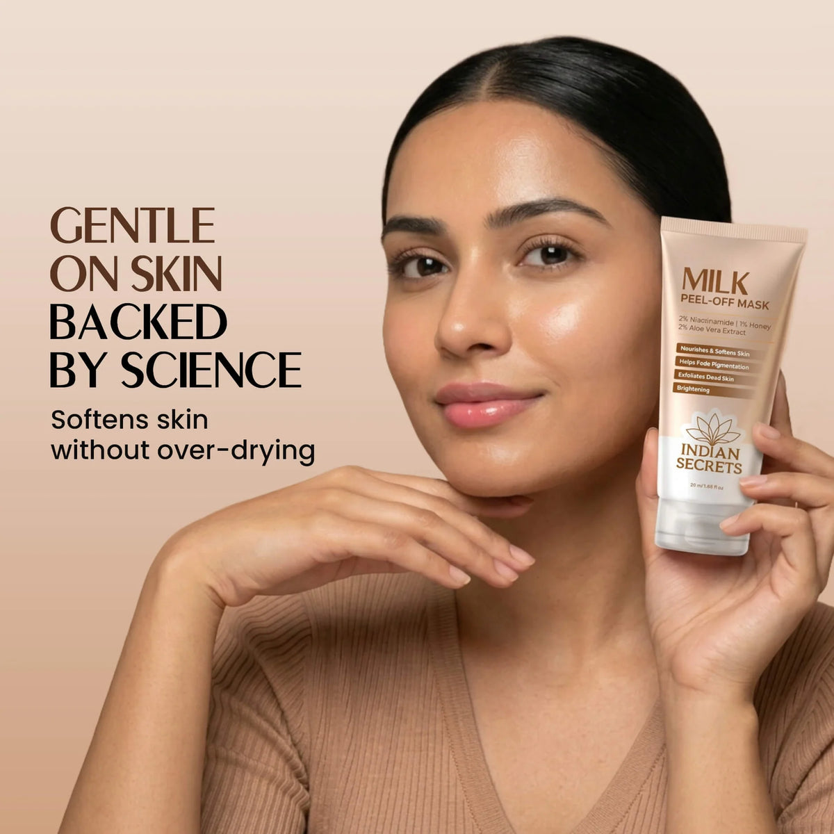 “Peel. Refresh. Glow. ✨ Indian Secrets Milk Peel-Off Mask – Instant Fresh & Radiant Skin!”