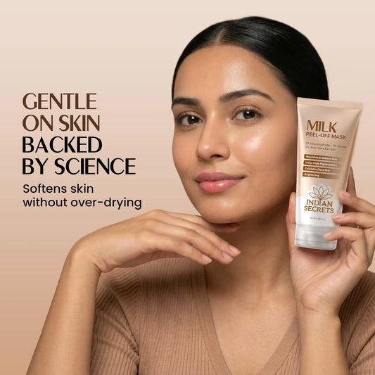 “Peel. Refresh. Glow. ✨ Indian Secrets Milk Peel-Off Mask – Instant Fresh & Radiant Skin!”